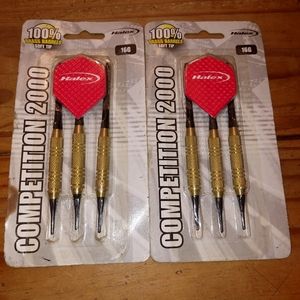 SOLD!!!  New 6 Halex  Competition Black Brass Soft Tip 16 Gram Darts